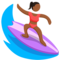 Person Surfing - Medium Black emoji on Messenger